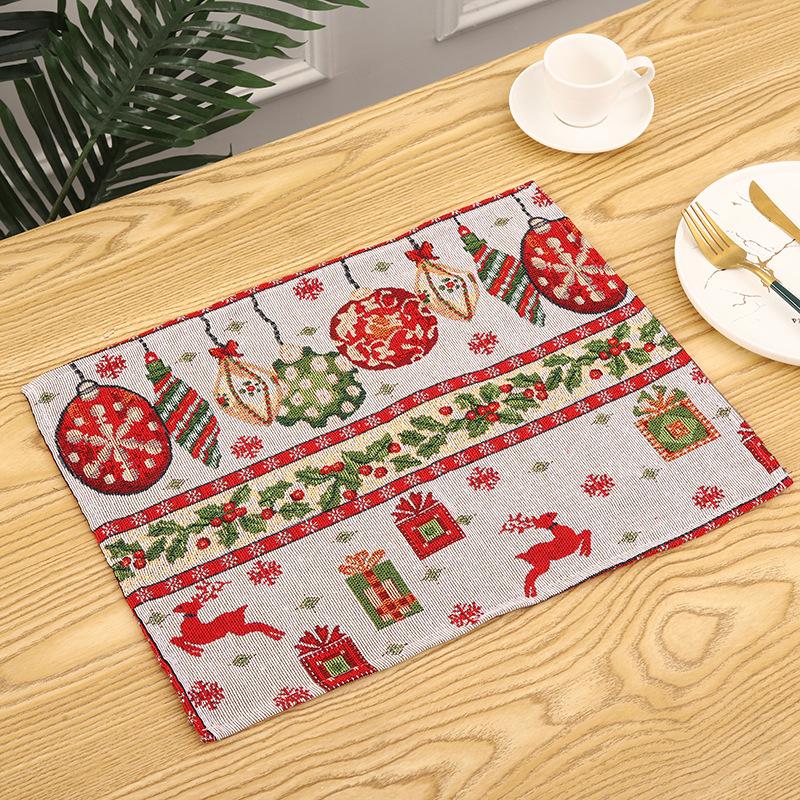 New Christmas Supplies Cartoon Santa Claus Placemat Christmas Ornaments Dining Table Insulation Pad Christmas Tree Decoration