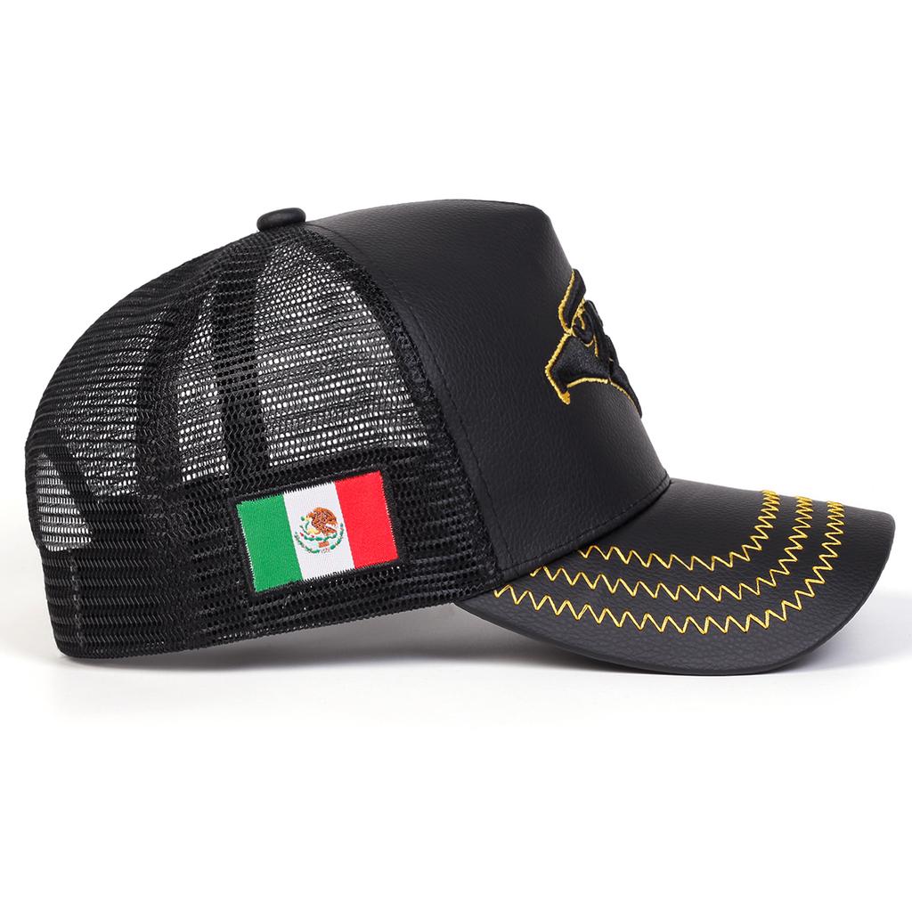 Men Mexican Flag Eagle Embroidered Baseball Cap Mesh Hat Outdoor Adjustable Sunscreen Leisure Hat Spring Autumn Travel Tourism Beach Vacation
