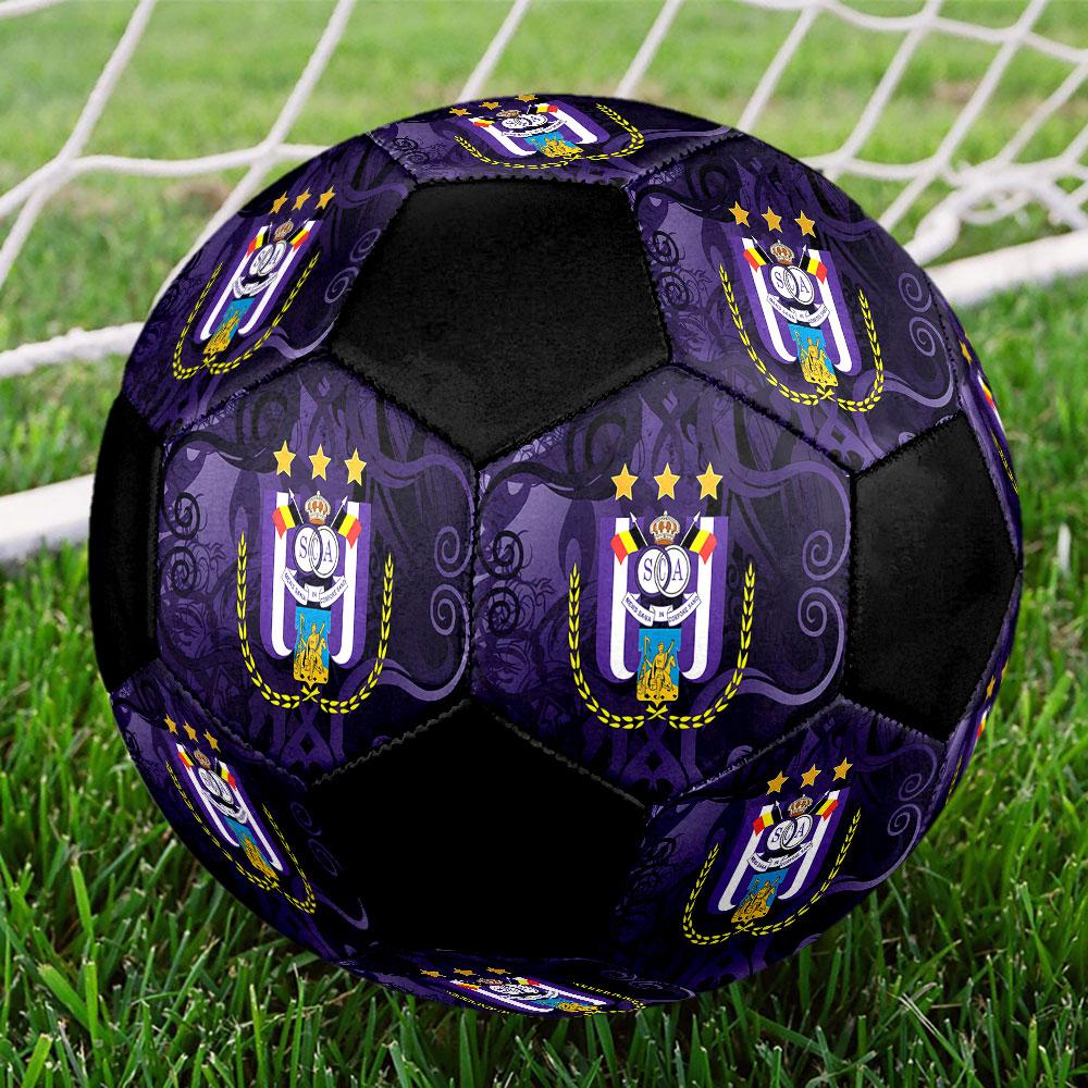 1 pz Pallone da Calcio Royal Sporting Club Anderlecht Taglia 5 Pallone da Calcetto Indoor alla Moda Colorato Gioco in Cortile - Ottimo Regalo per Appassionati di Sport HE51