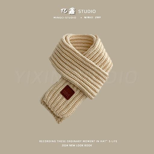 

Детская шерстяная шапка флисовая теплая для мальчиков и девочек пуловер вязаная шапка корейская студенческая милая детская шапка-костюм шарф