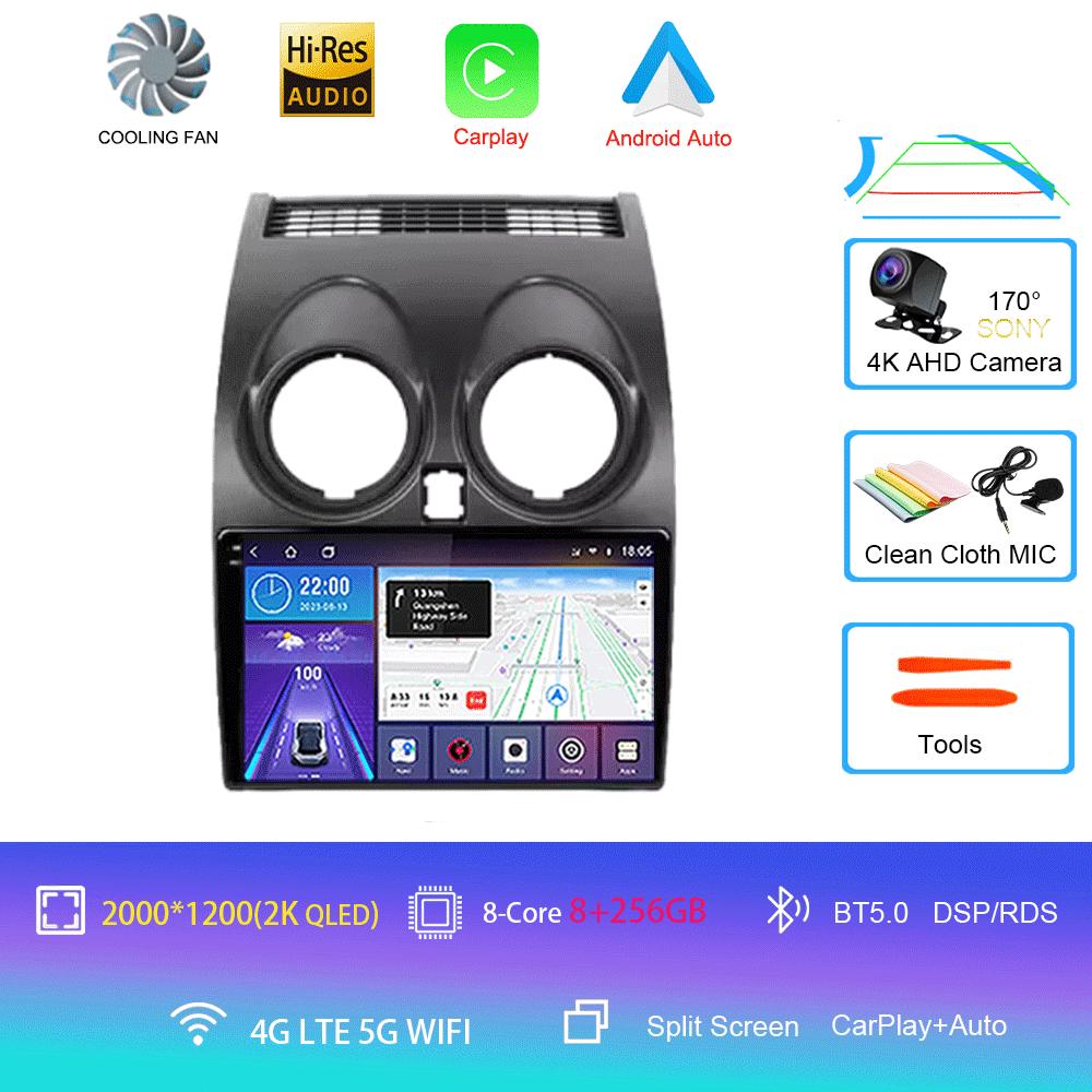 Android 14 Car Radio For Nissan Qashqai 1 J10 2005 - 2015 Multimedia Stereo Video Player Navigation GPS 4G WIFI 360 Camera 9''