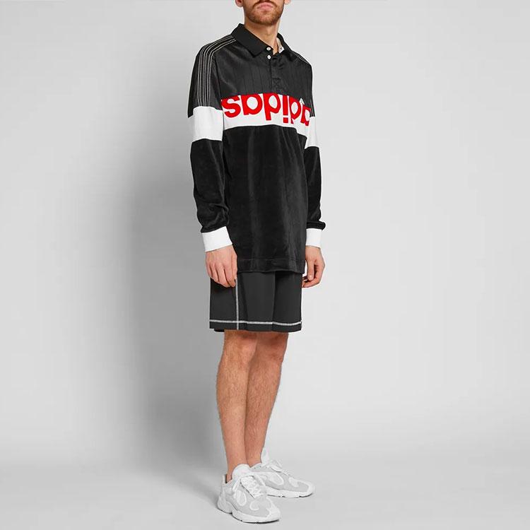 Adidas Originals X Alexander Wang Distressed Logo Retro Stitching Casual Shorts Men shorts Black DT9497