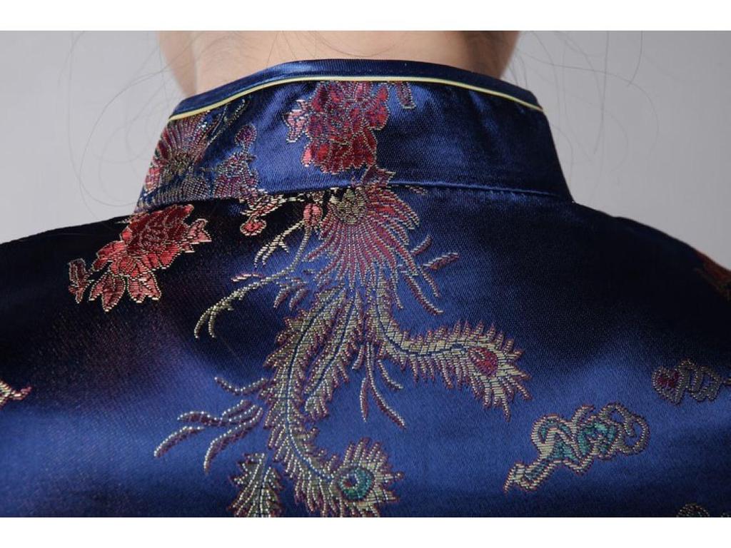 Ethnic Chinese Tang Suit Cheongsam: Dragon & Phoenix Short Summer Dress