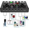 BONKYO Karaoke Set, Home DJ Mixer Set, Compatible with Live Streaming, V8S Audio Interface, Mixer, Audio Live Sound Card, Male/Female Voice Changer/Mi