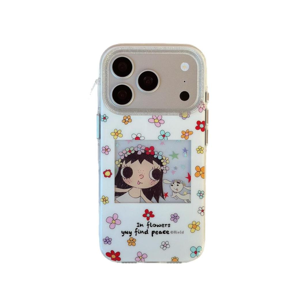 Anime Little Girl Flower iPhone 17 Pro Max Case - Anti-fall for Apple 16/15/14
