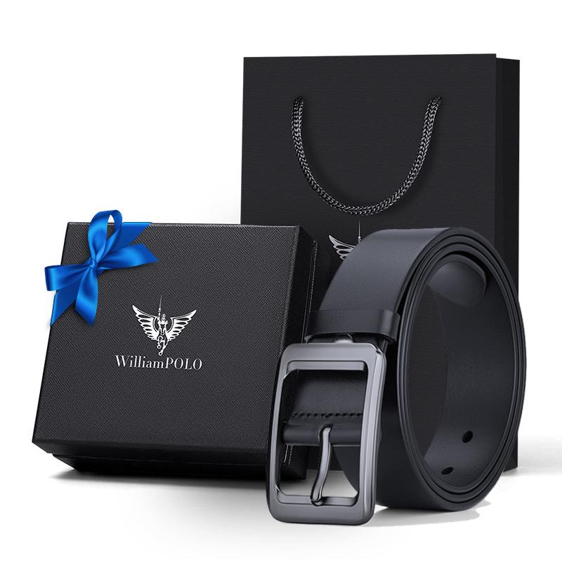 

Мужской ремень Emperor Paul из кожи высшего качества с полированной пряжкой-штифтом и дизайном в технике панч-нидл 120 cm