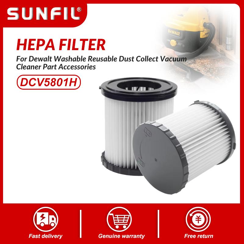 Vacuum Cleaner Replacement Hepa Filter For Dewalt DCV5801H DCV580 Washable Reble Dust Collect Vacuum Cleaner Part Accessories