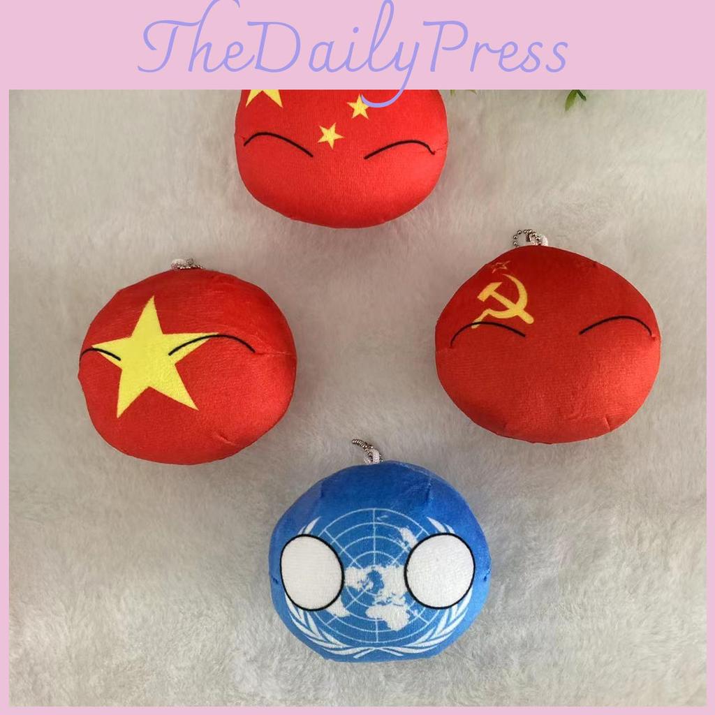 Breloc de pluș moale super pufos cu cristale, cu steagul Argentinei, en-gros 10cm