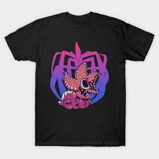 Men Black Print T-shirt Demodogs & The Shadow Monster No-Cut Transfer Paper Print Cotton Tshirt 4XL чёрный