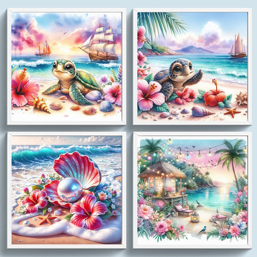 Strand Gedrucktes Kreuzstichset DIY 11CT Stickhandwerksset Heimdekoration