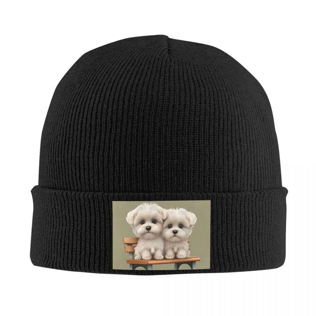 Border Collie Pet Dog Warm Knitted Cap Winter Knit Bonnet Hat Skullies Beanies Hip Hop Caps for Unisex