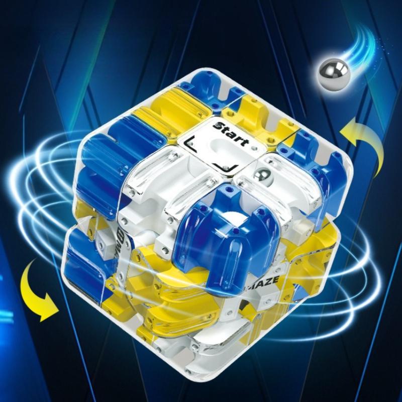 3D Ball Bearing Magic Cube Maze Learning Education Parent Child Battle Game Stress Relief Office Desk Toys for Children Gift