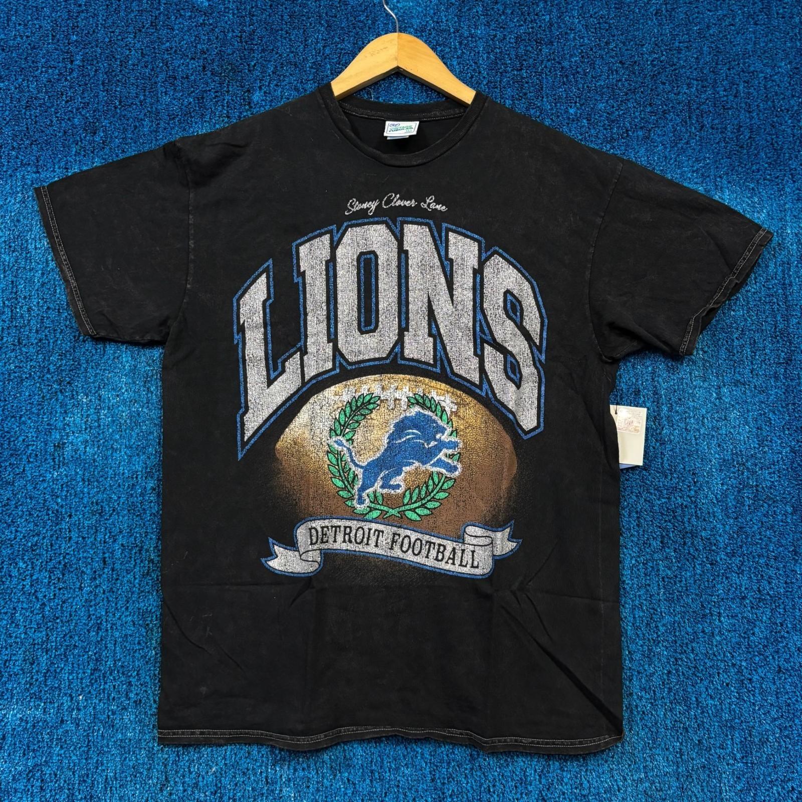 Stoney Clover Lane Detroit Lions Glitter Rocker NFL Tee L Unisex T-Shirt XXXL