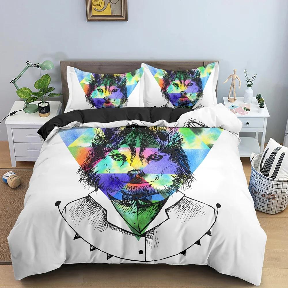 

Leopard Bedding Set Cartoon Animals Duvet Cover Watercolor Comforter Covers Single Twin King Quilt Cover With Pillowcase 2/3PCS 70x133cm 2pcs