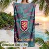 Beach Towel Burnley Football Print Custom Name Text Soft Towel for Swimming Pool