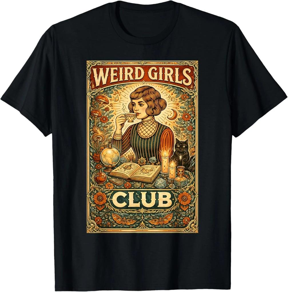 Camiseta Vintage Feminista Gótica para Chicas Raras Introvertidas