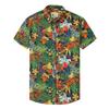 Casual Lar Printed Thin Hawaiian Shirt Men's Short-sleeved Loose Beach Shirt