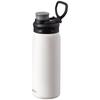 Atlas Activa 600ml Water Bottle, Direct Drink, Vacuum Insulated, Lightweight, Sports Drink Compatible, Easy To Carry, with Handle, White (ADHB-600WH)