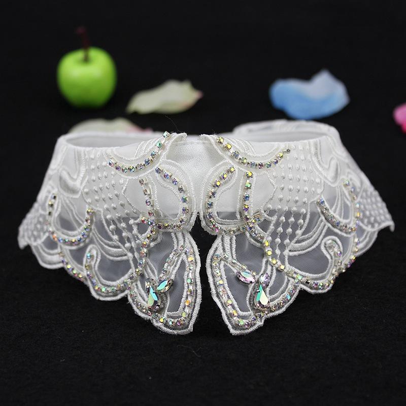 Perfekte Übereinstimmung Perlen Damen Falscher Kragen Hemd Spitze Abnehmbarer Kragen Für Damen Fake Kragen Abnehmbar Kleidung Accessoires Nep Kragen Halsband