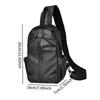 Men's Chest Bag Multifunctional Fashion Waterproof Travel Bag Hiking Daypack Black
