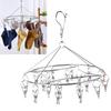 Clothes Drying Hanger Stainless Steel Multi Clip Laundry Drip Hanging Rack for Underwear Socks Hat