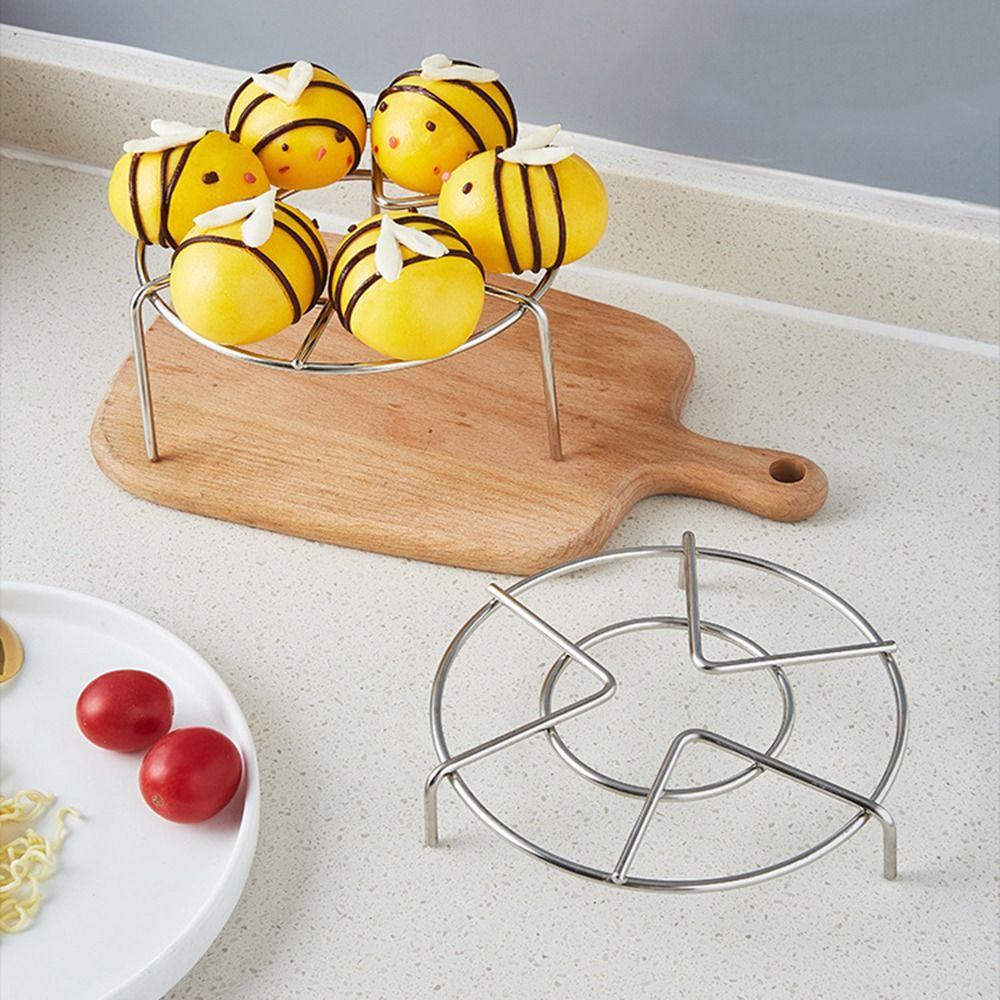 Stainless Steel Cookware Stackable Kitchen Steaming Tray Steamer Egg Steamer Rack Trivet Stand