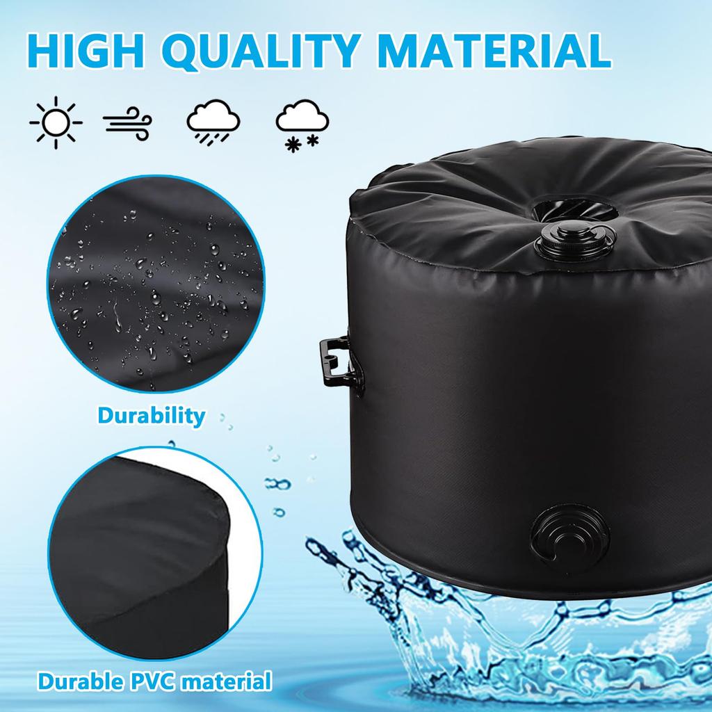 Parasol Base Stand 40L PVC Water-Filled Type Umbrella Base Weight Bag with Handle Tent Fixing Weight Bag Garden Parasol Stand Windproof Foldable Banne