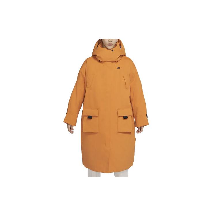 Nike Puffer Jackets Women's Light Curry Yellow Hooded Moderate Other DD4659-738