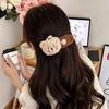 Korean Style Plush Pudding Bear Duckbill Hair Clip - Large Cute Makeup Side Accessory