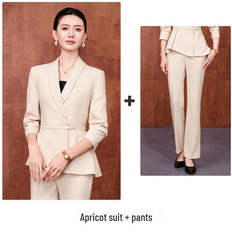 Women's Professional Suit Set - Spring/Autumn Beauty Salon & Hotel Manager Workwear