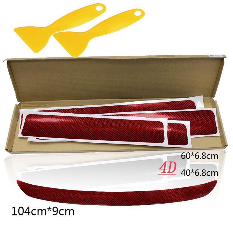 

5pcs set 4D Auto Door Pedal Rear Bumper Trunk Tail Lip Carbon Fiber Protection S
