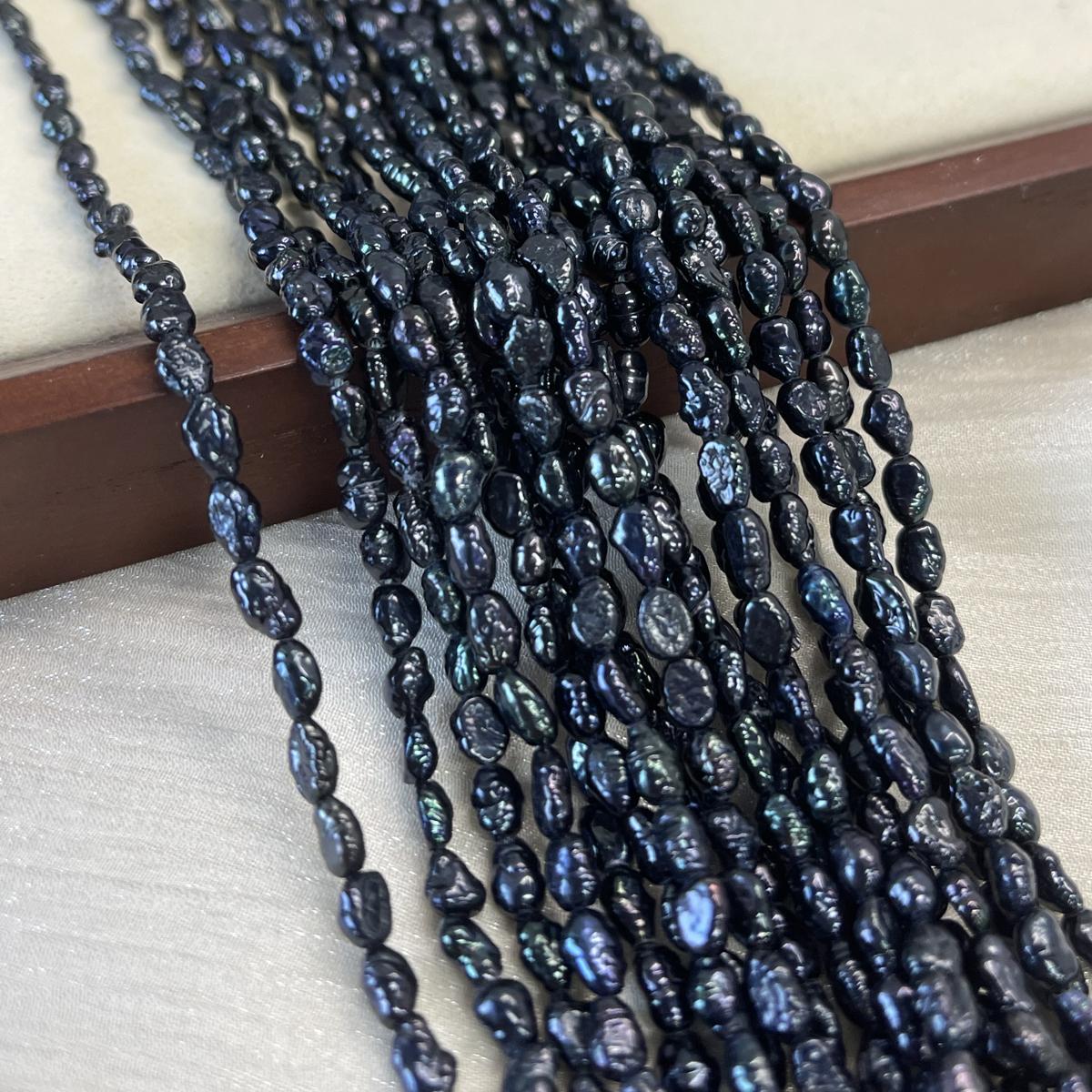 

Черный барочный жемчуг 4-5 мм для изготовления ювелирных изделий DIY ожерелье браслет серьги аксессуар 4-5mm чёрный