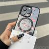 Flower Transparent Case For iPhone 16E 16 15 14 13 11 12 Pro Max Plus X XS Max XR Magsafe Magnetic Wireless Charge Phone Cover