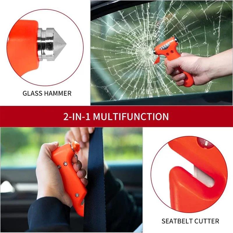 Car Safety Hammer With Window Breaker and Seat Belt Cutter Auto Emergency Escape Tool for Car Accidents