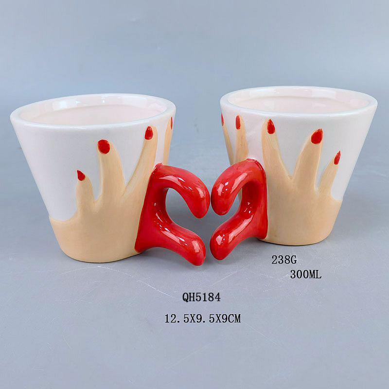 Ceramic Couple Cup Set Mug Qixi Festival Valentine S Day Gift Company Opening Event Souvenir Water Cup 301-400ml