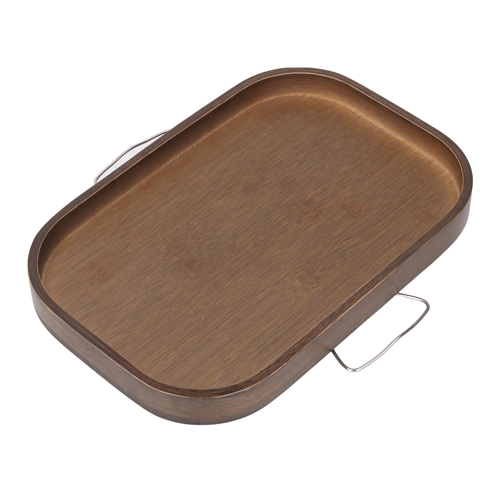 

Подставка для дивана, портативный нескользящий многофункциональный деревянный столик для дивана с зажимом для напитков и закусок