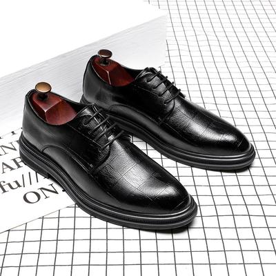 New Men'S Black Korean Version British Business Dress Casual Men'S Shoes Suit Youth Leather Shoes Tide 19931-G