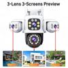 LS VISION Telecamera di Sorveglianza WiFi 6K Protezione di Sicurezza Triplo Schermo CCTV Tracciamento Automatico Impermeabile Yoosee PTZ IP Camera Esterno 12MP HD
