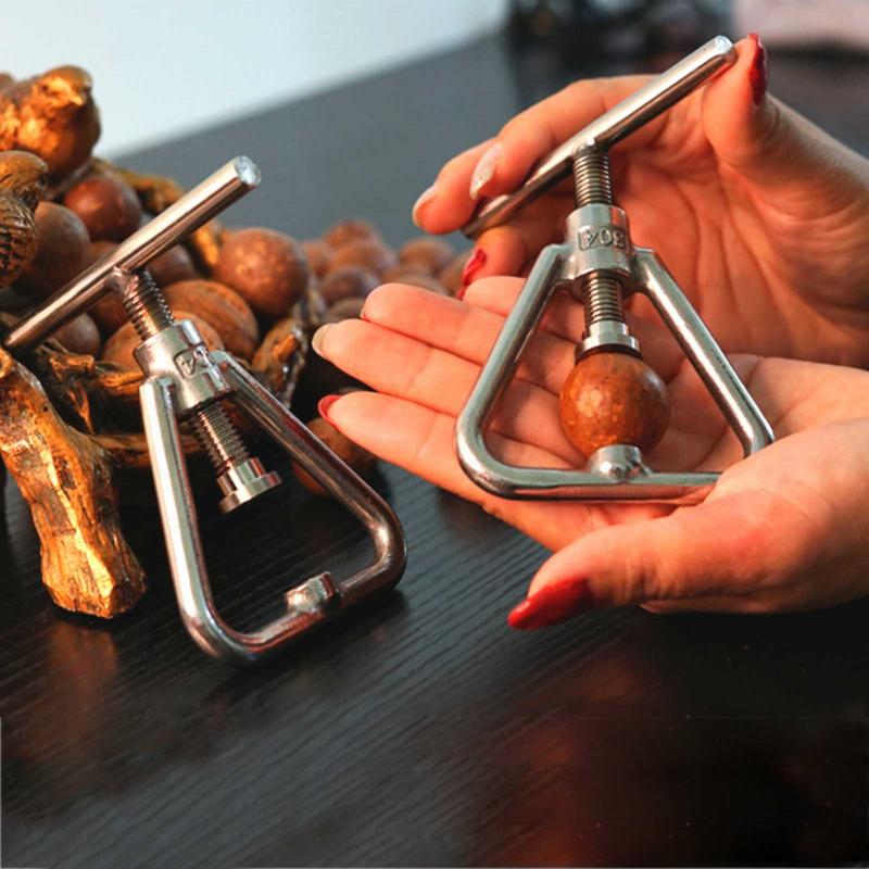 Nutcracker Rotary Nut Chestnut Clip Peeler Stainless Pecan Crackers For Nuts Shell Openers Kitchen Tools Durable