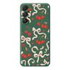 For Samsung Galaxy A16 5G/4G Case Big Bow Cherry Pattern Printing Straight Edge TPU Phone Back Cover