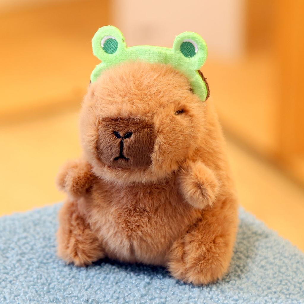 Kapibara plush toy afternoon tea capybara doll pendant pink keychain doll gift girl doll