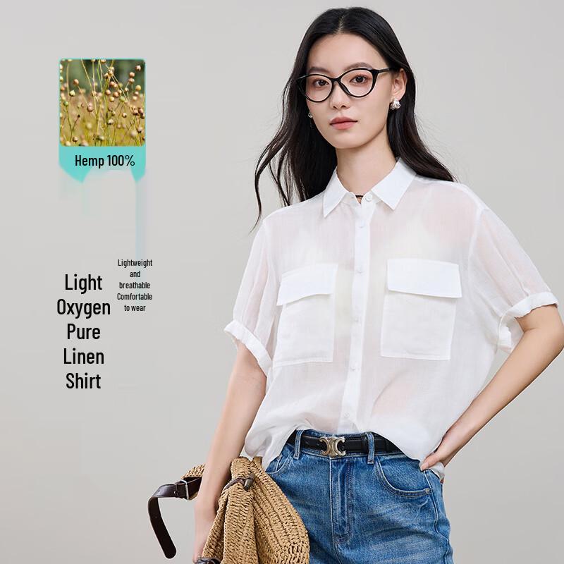 ESE-Y Women s 100% Ramie Short Sleeve Shirt XL