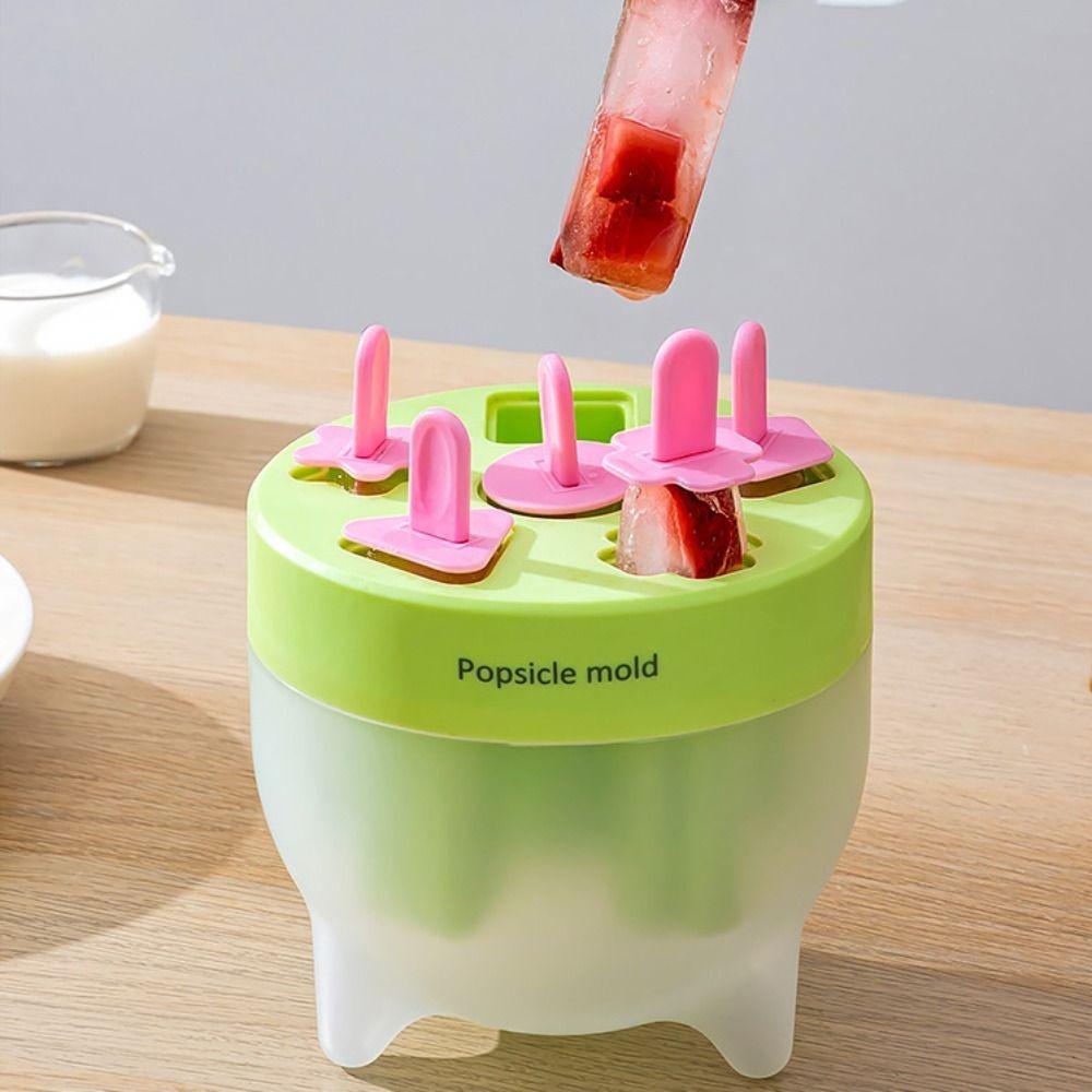Einfacher Eis am Stiel Maker Anti-Tropf-Stiel Eis am Stiel Form Langlebige 6-Fächer Eiscreme Form Milch