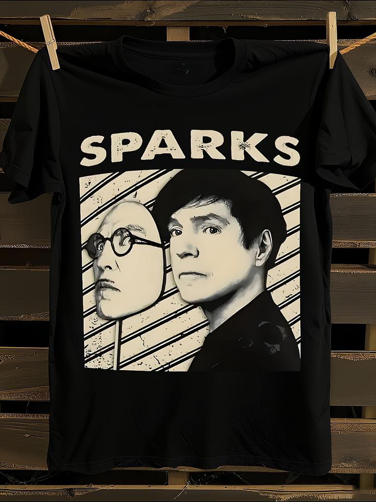 Sparks Grafik T-Shirt Herren T-Shirt Damen T-Shirts mit Buchstabenaufdruck Kurzarm T-Shirt Lässiges Street T-Shirt Oberteil