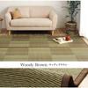 Ikehiko Igusa Rug Carpet NDX Rene Brown 255 x 255 tatami mats between flower plaid Approx. cm, 4.5 complexes, mat, pattern, natural, simple, lined,