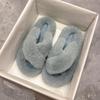Premium Thick-soled Fluffy Slippers Women Spring and Summer Wear Fashion Internet Celebrity Fluffy Slippers Heightening Cotton Slippers Autu