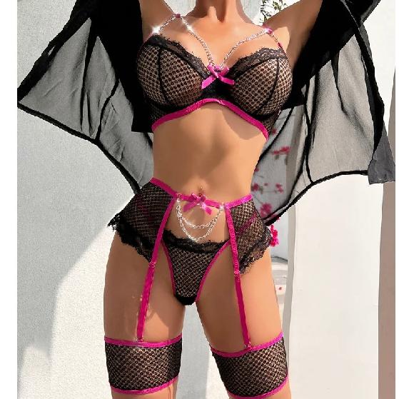 Sexi Babydoll Lace Bra And Panty Set Perspective Sex Erotic Costumes Lingerie Set Underwear Dress Porn Sexy Lingerie For Women