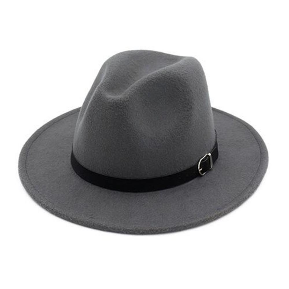 Formal Occasion British Fedora Hat Solid Color Woolen Hats Winter Felt Hats  Autumn and Winter