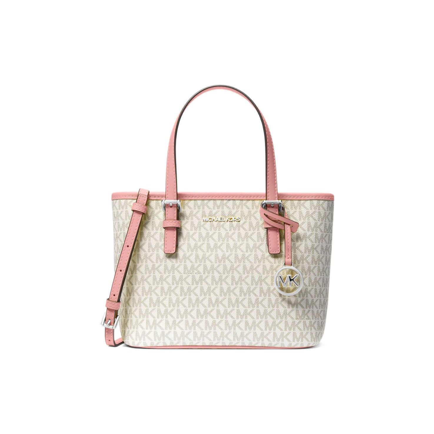 

Michael Kors Mk Jet Set Classic Monogram Zip Tote Bag Women Tote Bags Gold White Pink 35T9STVT0B-PRIMROSE-MULTI Basic Set (Bag+Dust Bag)