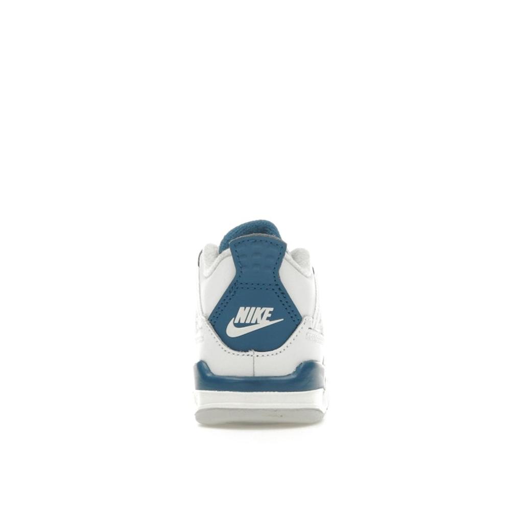 Air Jordan 4 Retro TD Military Blue 2024 Buty dla niemowląt Biały Off-White Neutralny szary BQ7670-141